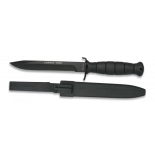 cuchillo colección negro con funda ABS.  32084