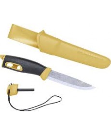 Cuchillo MORAKNIV modelo COMPANION SPARK. Mango de ABS coyote. Hoja: 10,4 cm. Funda de ABS. Incluye pedernal 